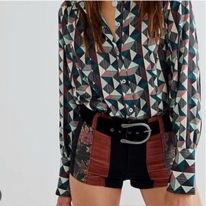 🆕Free People Yuma Valley Hot Patchwork Shorts 24🆕